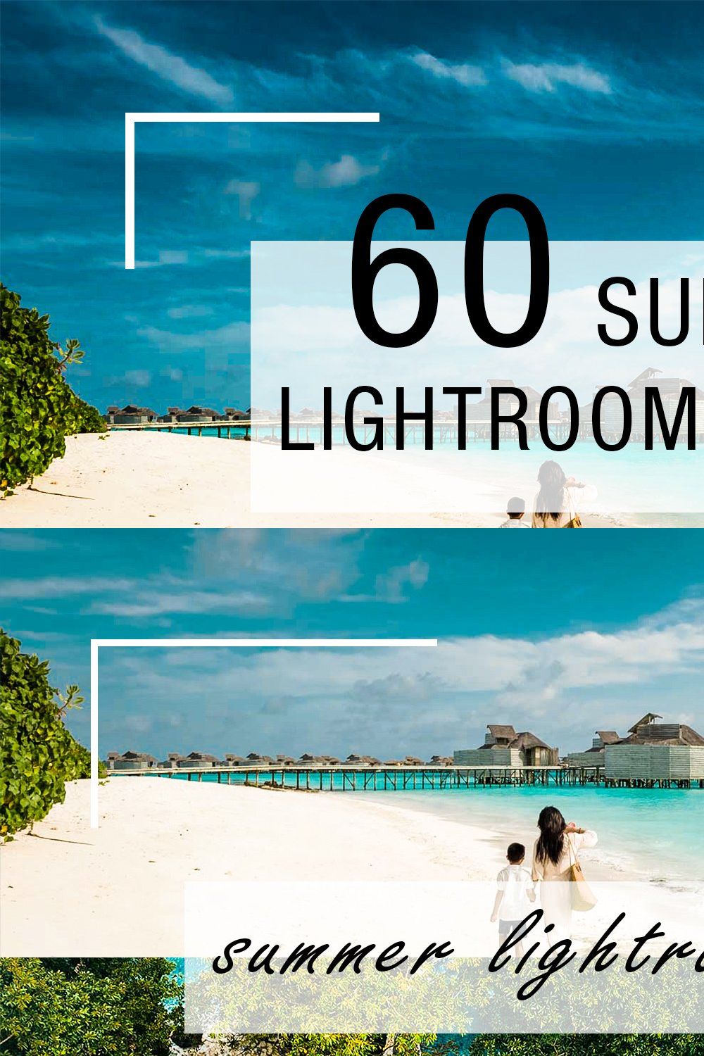 60 summer lightroom preset bundle pinterest preview image.