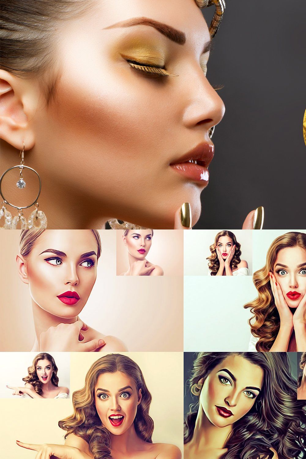 600+ Creative Photoshop Actions Kit pinterest preview image.