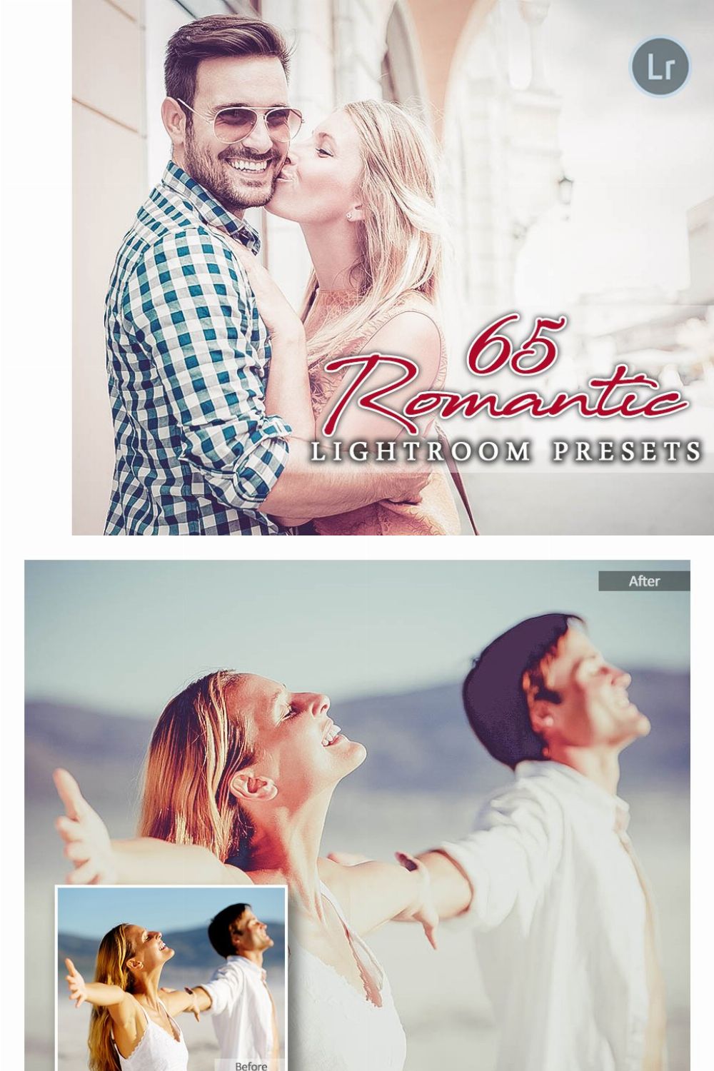 65 Romantic Lightroom Presets pinterest preview image.