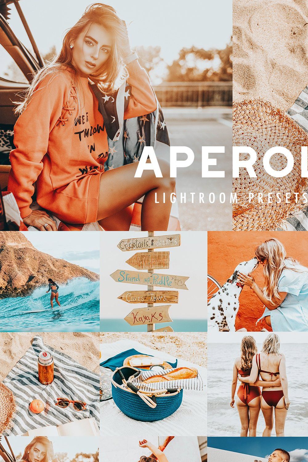 7 APEROL SPRITZ LIGHTROOM PRESETS pinterest preview image.