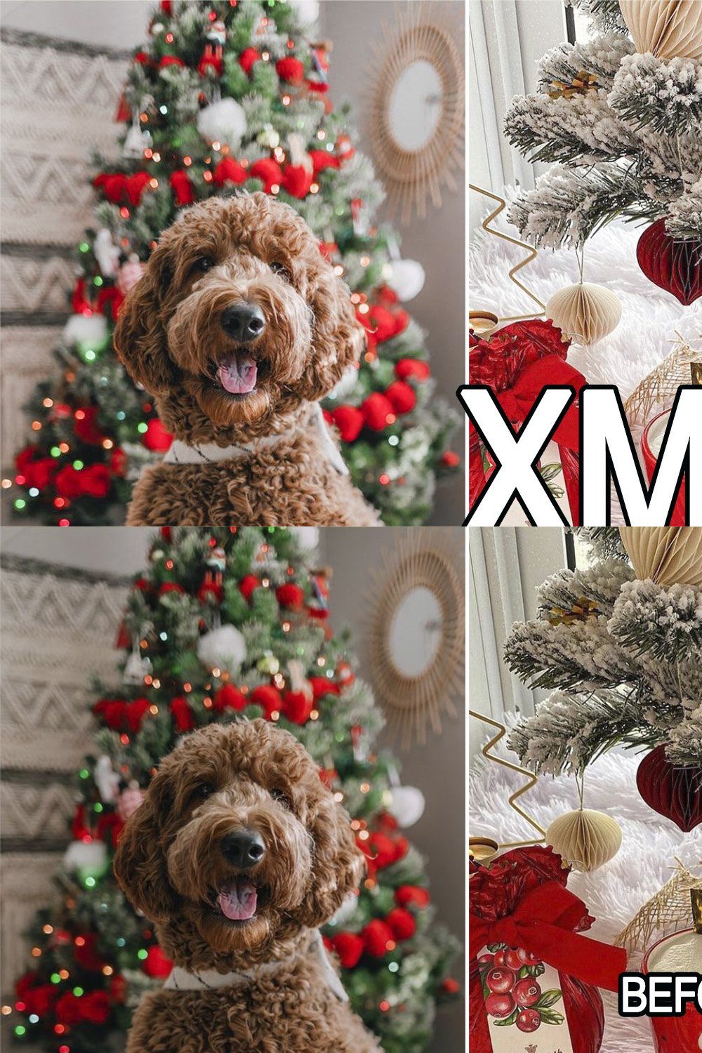 7 Bright Xmas Lightroom presets pinterest preview image.