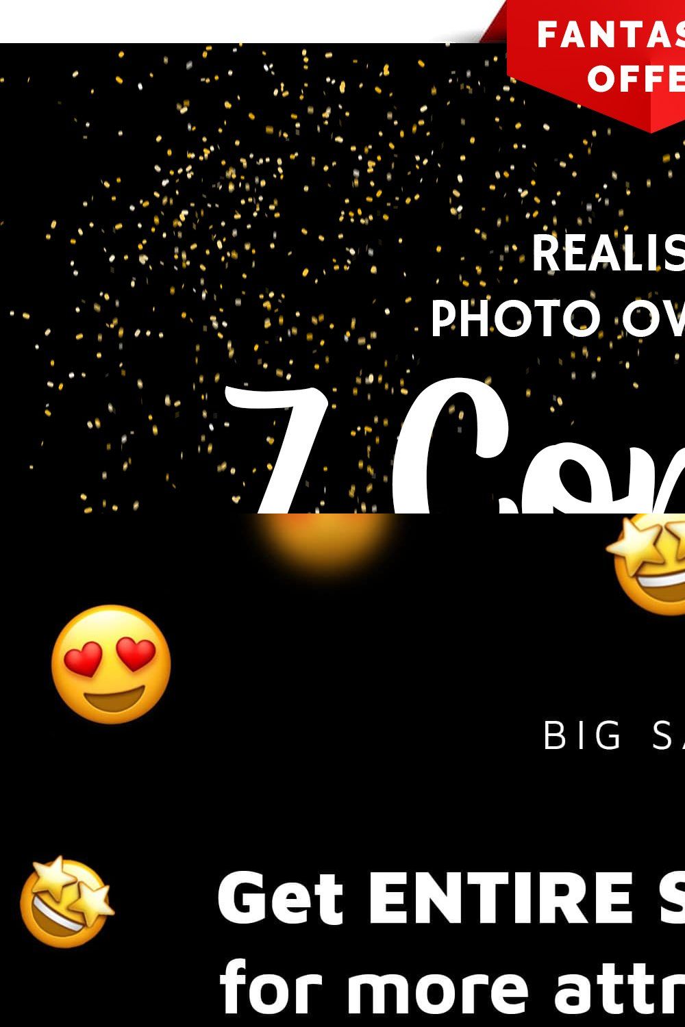 7 Confetti Photo Overlays pinterest preview image.
