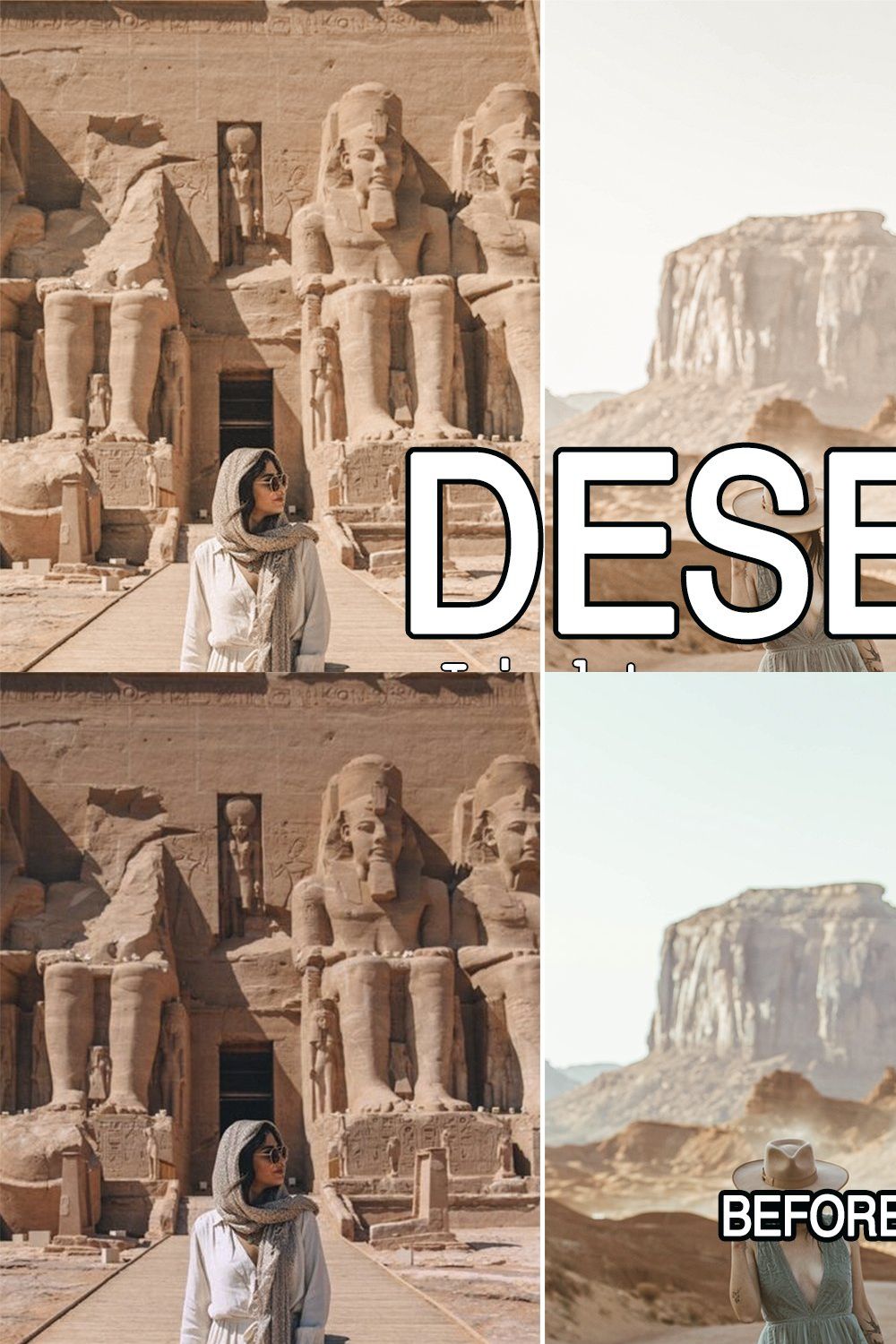 7 Desert Lightroom Presets pinterest preview image.