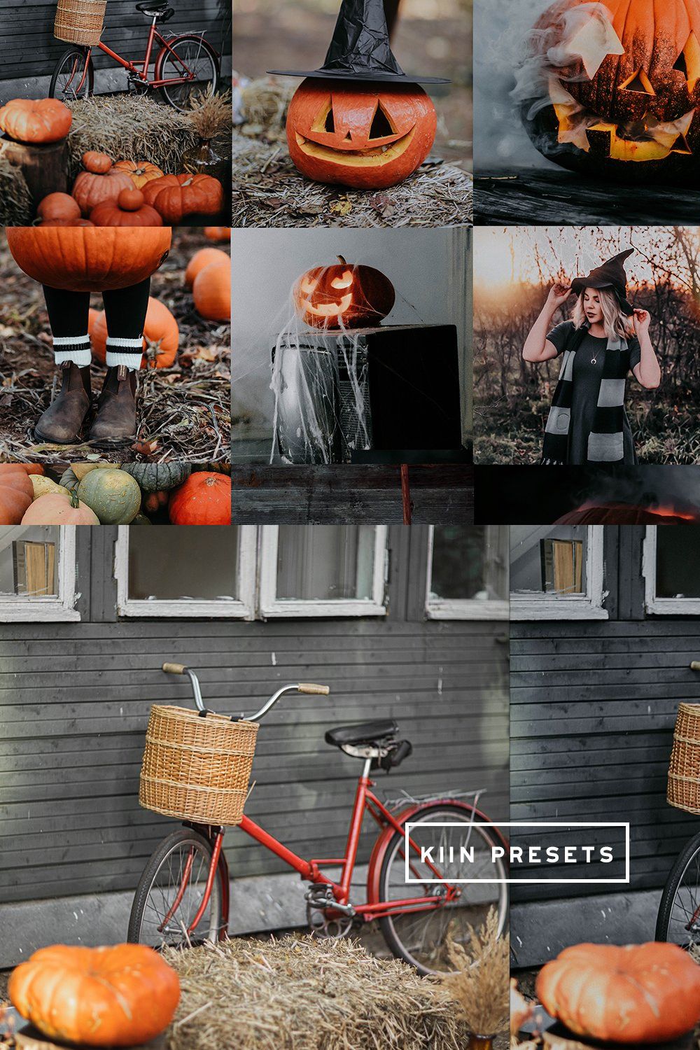 7 HALLOWEEN LIGHTROOM MOBILE PRESETS pinterest preview image.