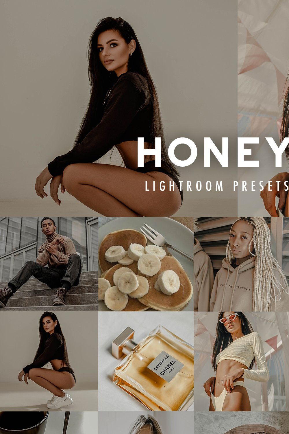 7 HONEY LIGHTROOM PRESETS pinterest preview image.