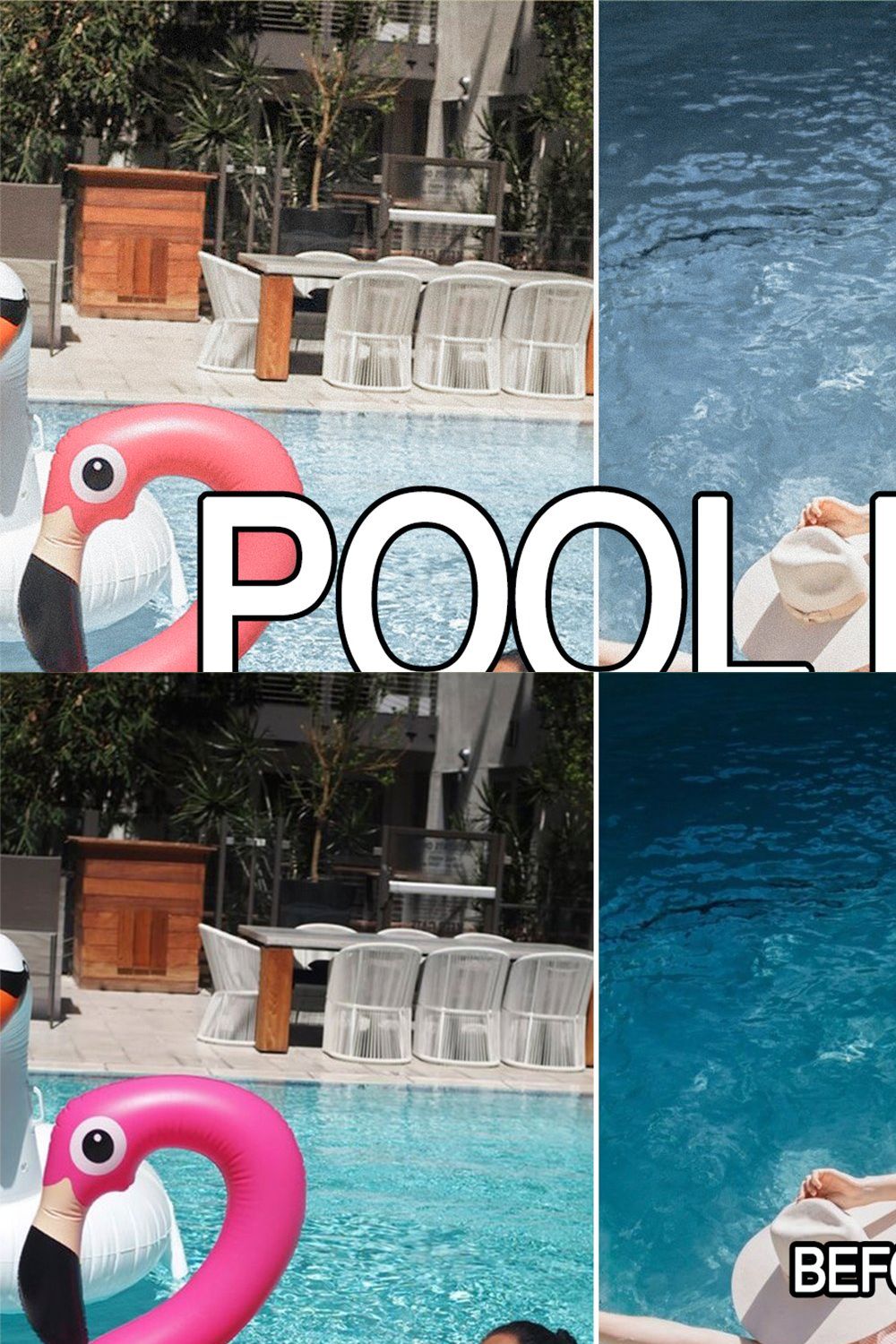 7 Pool Party Lightroom presets pinterest preview image.