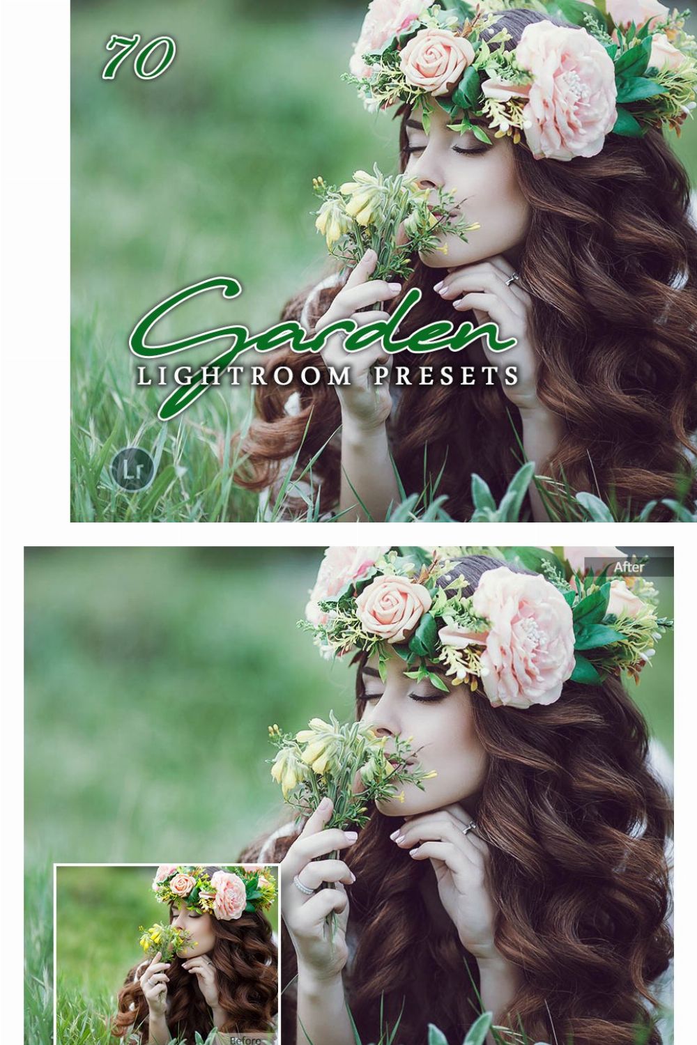 70 Garden Lightroom Presets pinterest preview image.