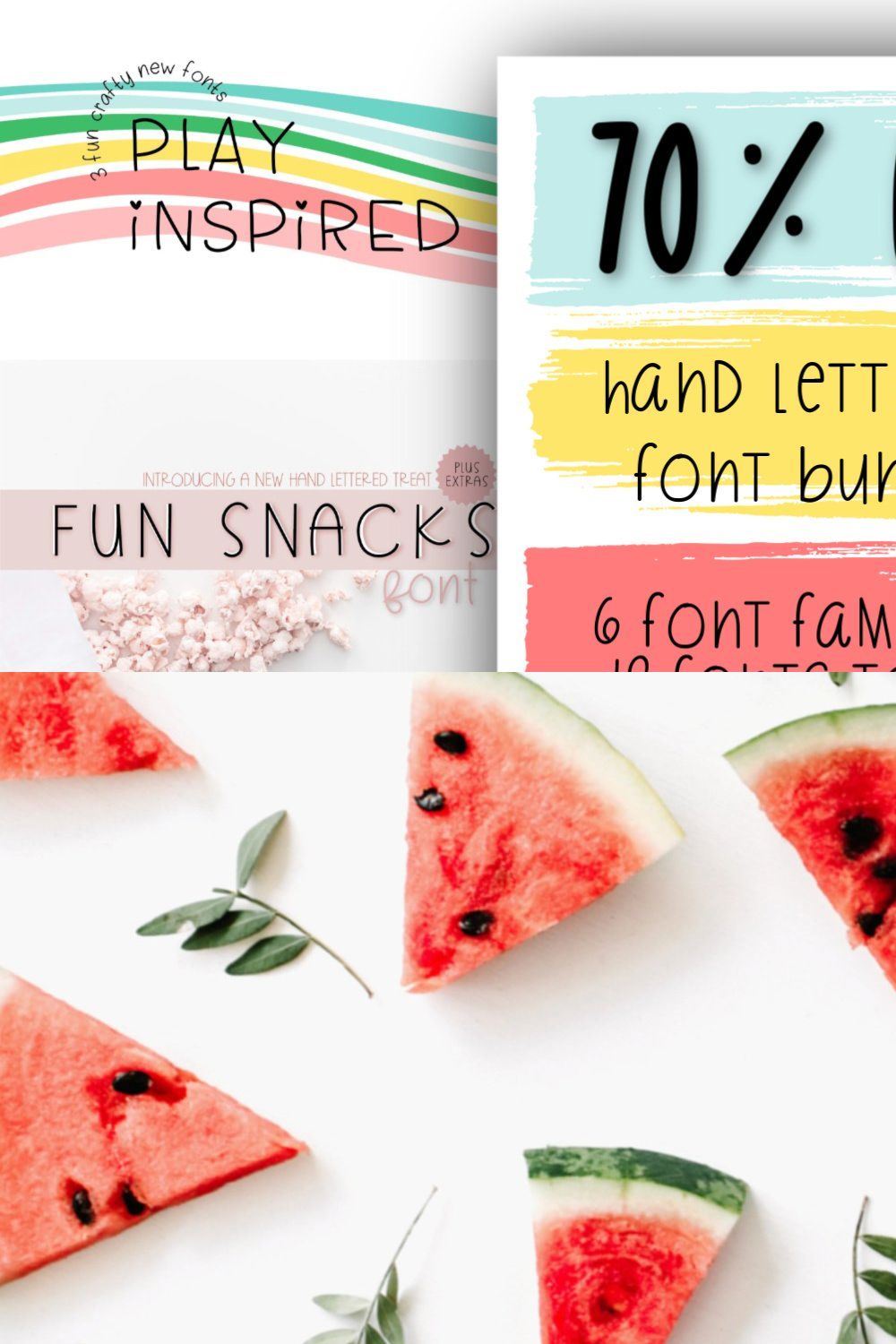 70% OFF | Hand Lettered Font Bundle pinterest preview image.