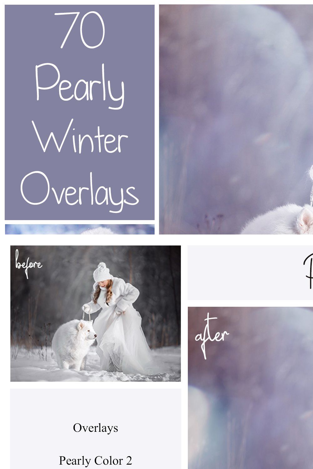 70 Pearly Winter Overlays pinterest preview image.