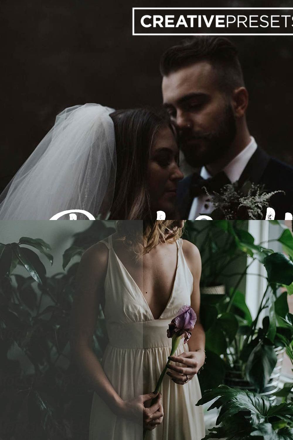 +75 DARK AND MOODY LIGHTROOM PRESETS pinterest preview image.