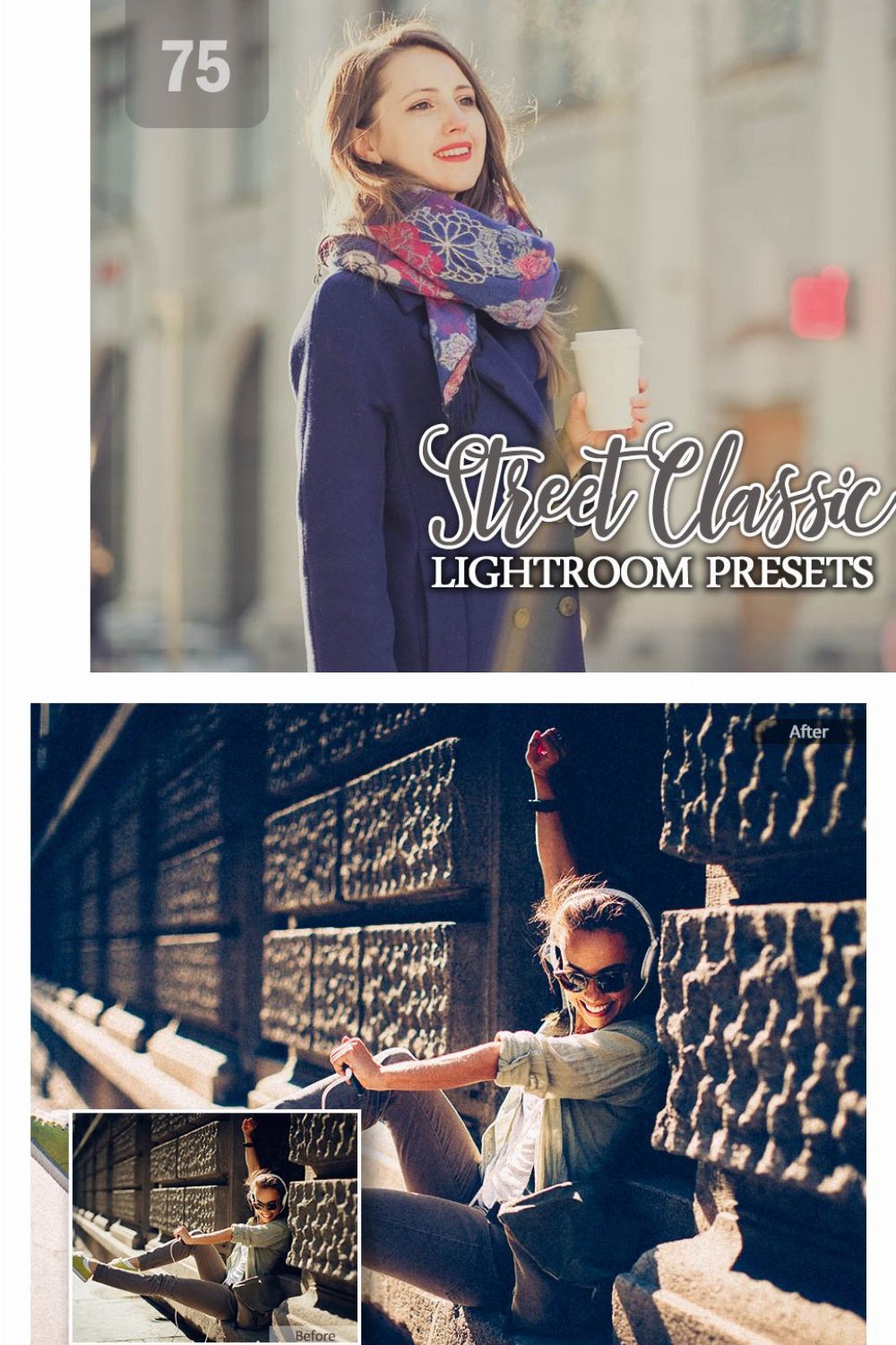 75 Street Classic Lightroom Presets pinterest preview image.