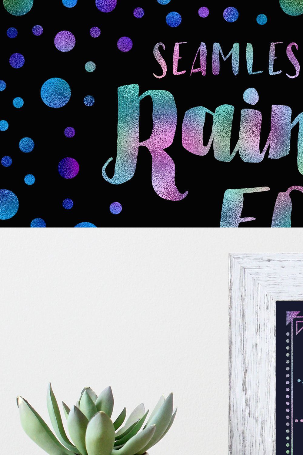 76 Seamless Rainbow Foils pinterest preview image.