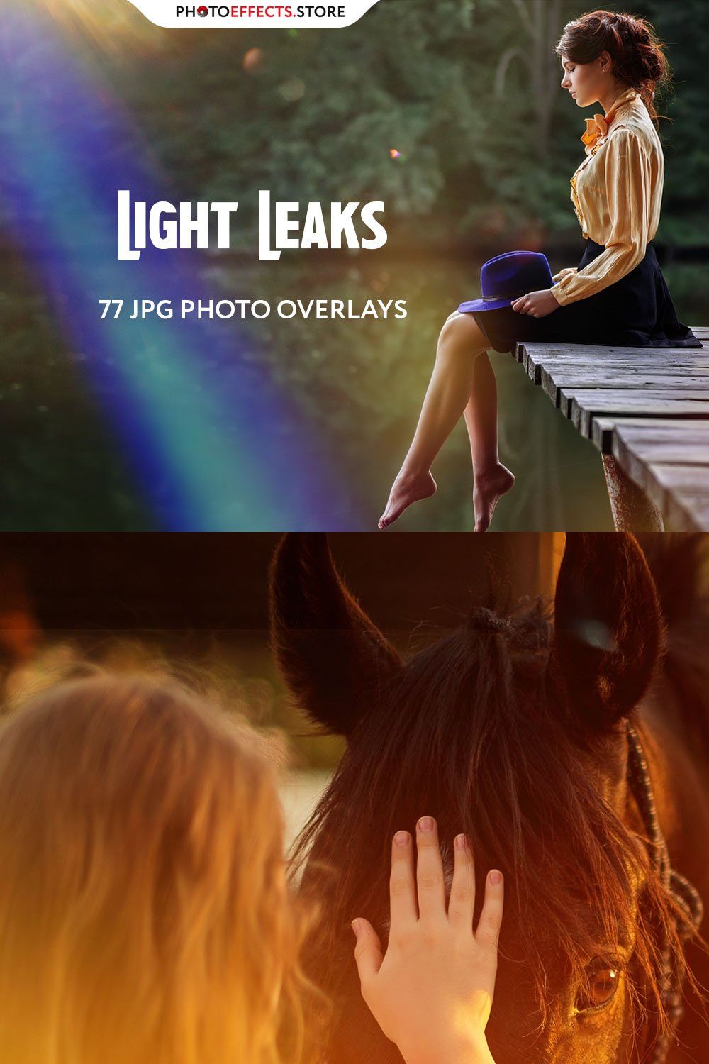 77 Light Leaks Photo Overlays pinterest preview image.