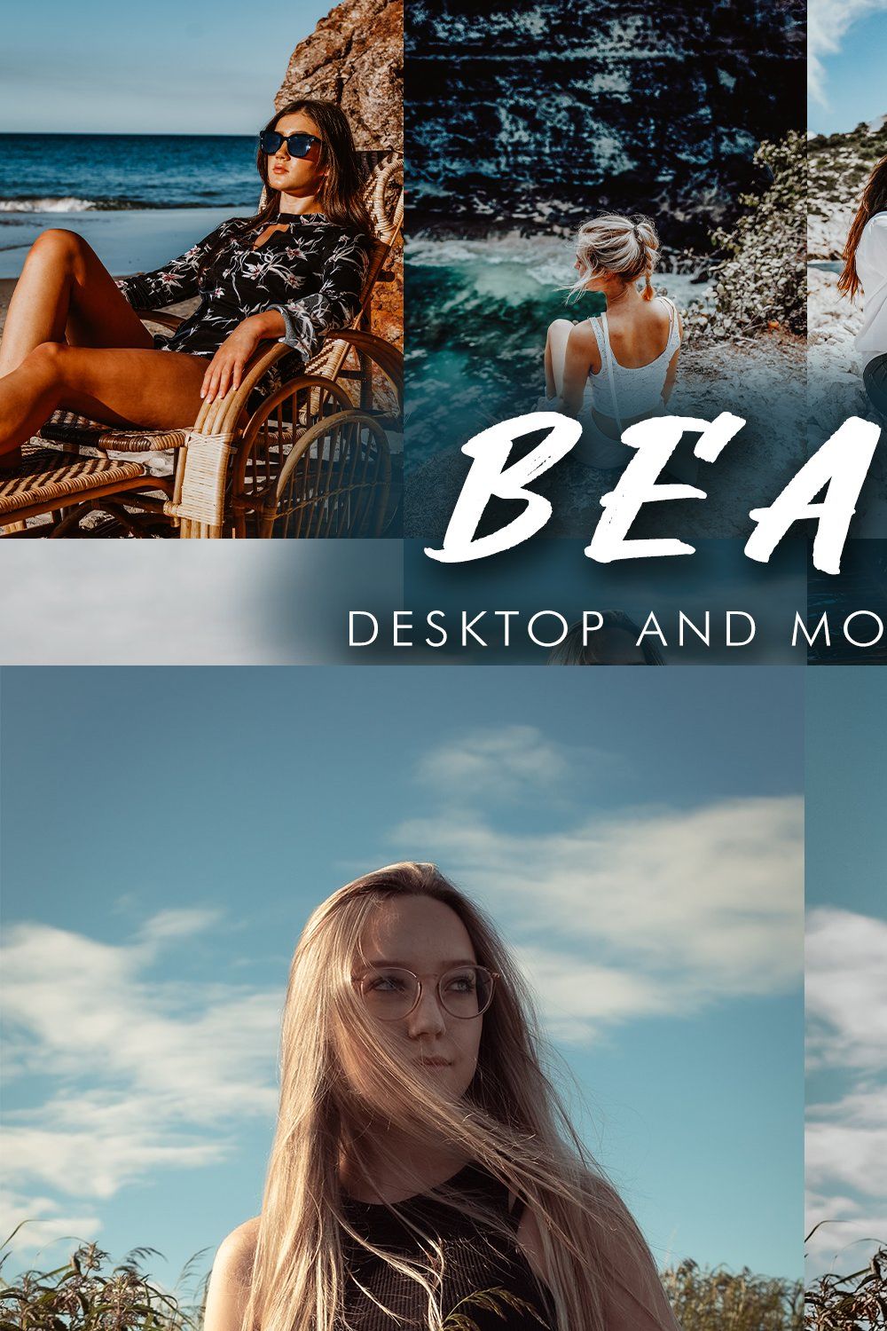 8 Beach Lightroom Presets pinterest preview image.