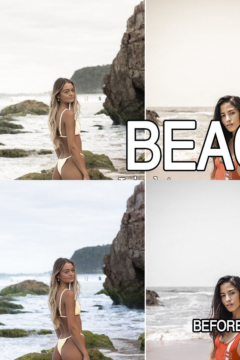 8 Beach Lightroom Presets pinterest preview image.