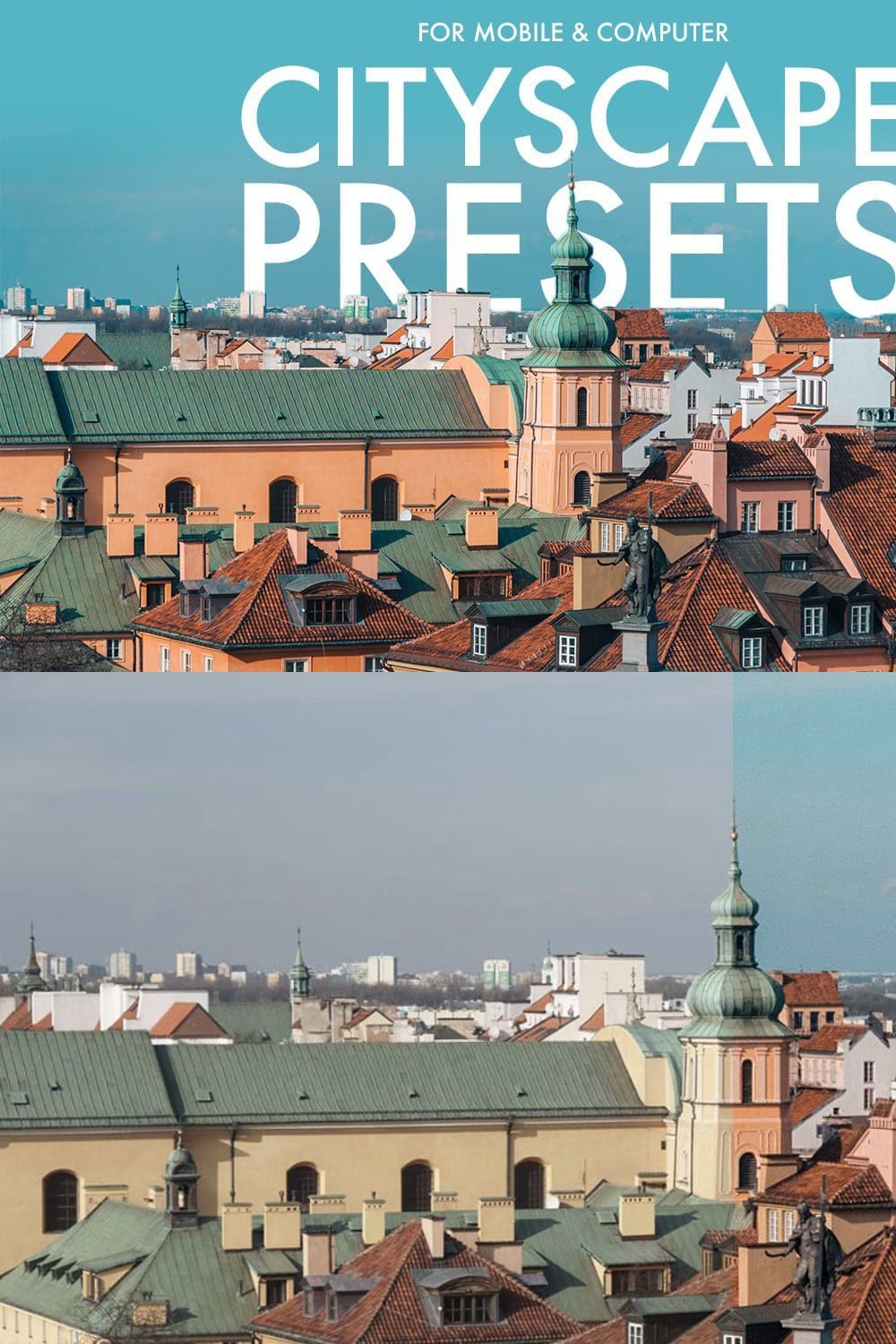 8 Cityscape Lightroom Presets pinterest preview image.