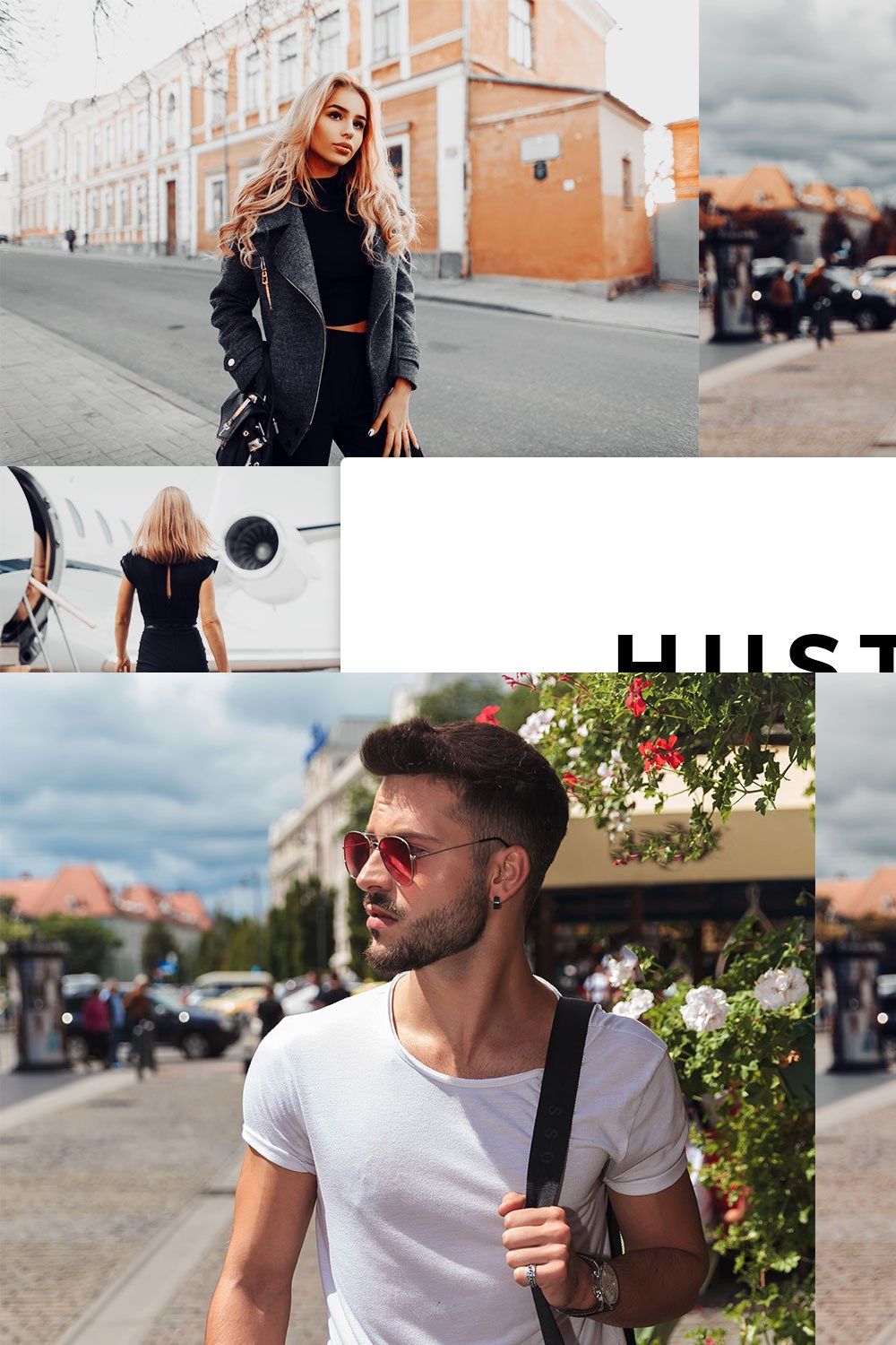 8 Hustle Black Photoshop Actions pinterest preview image.