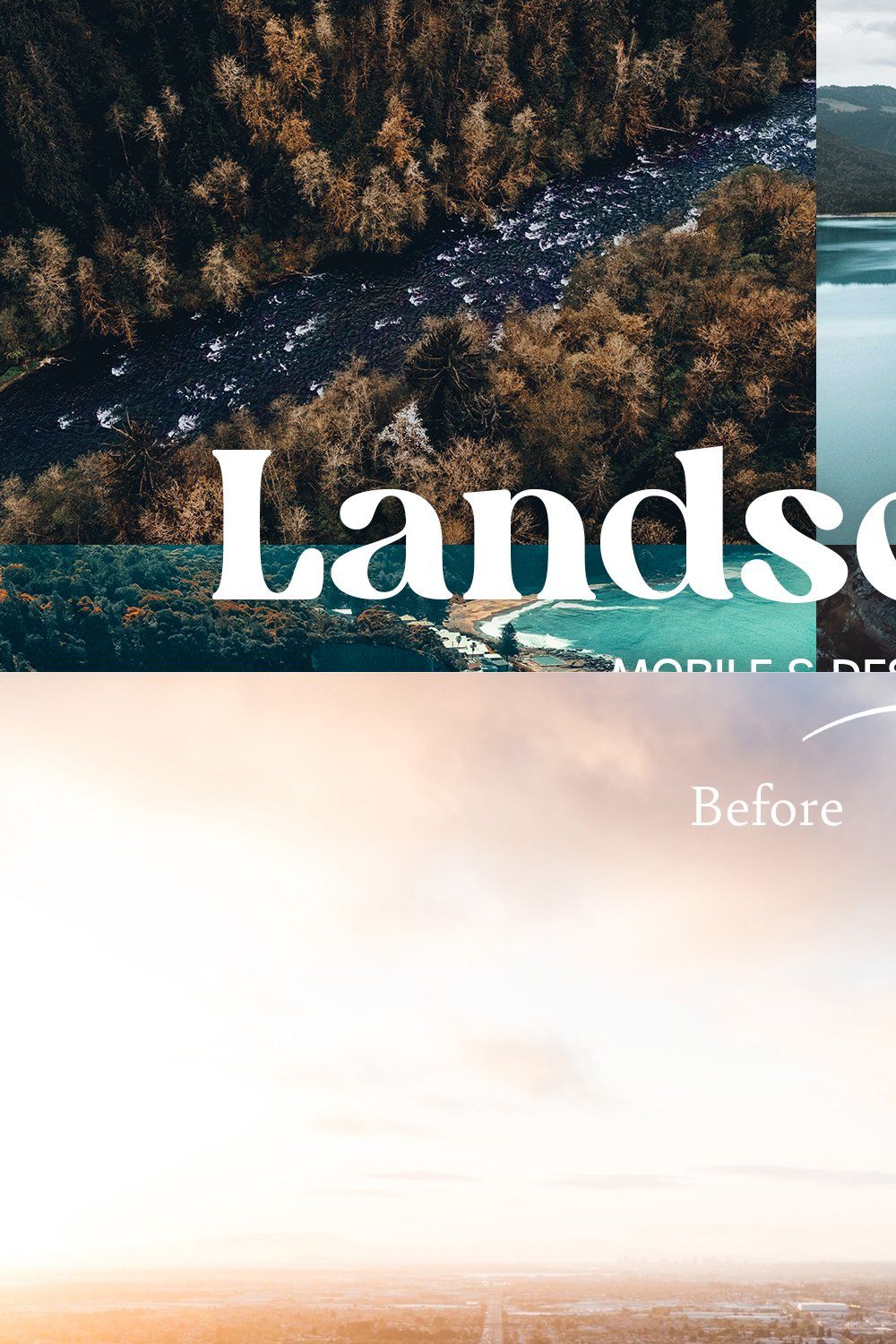 8 Landscape Lightroom Presets pinterest preview image.