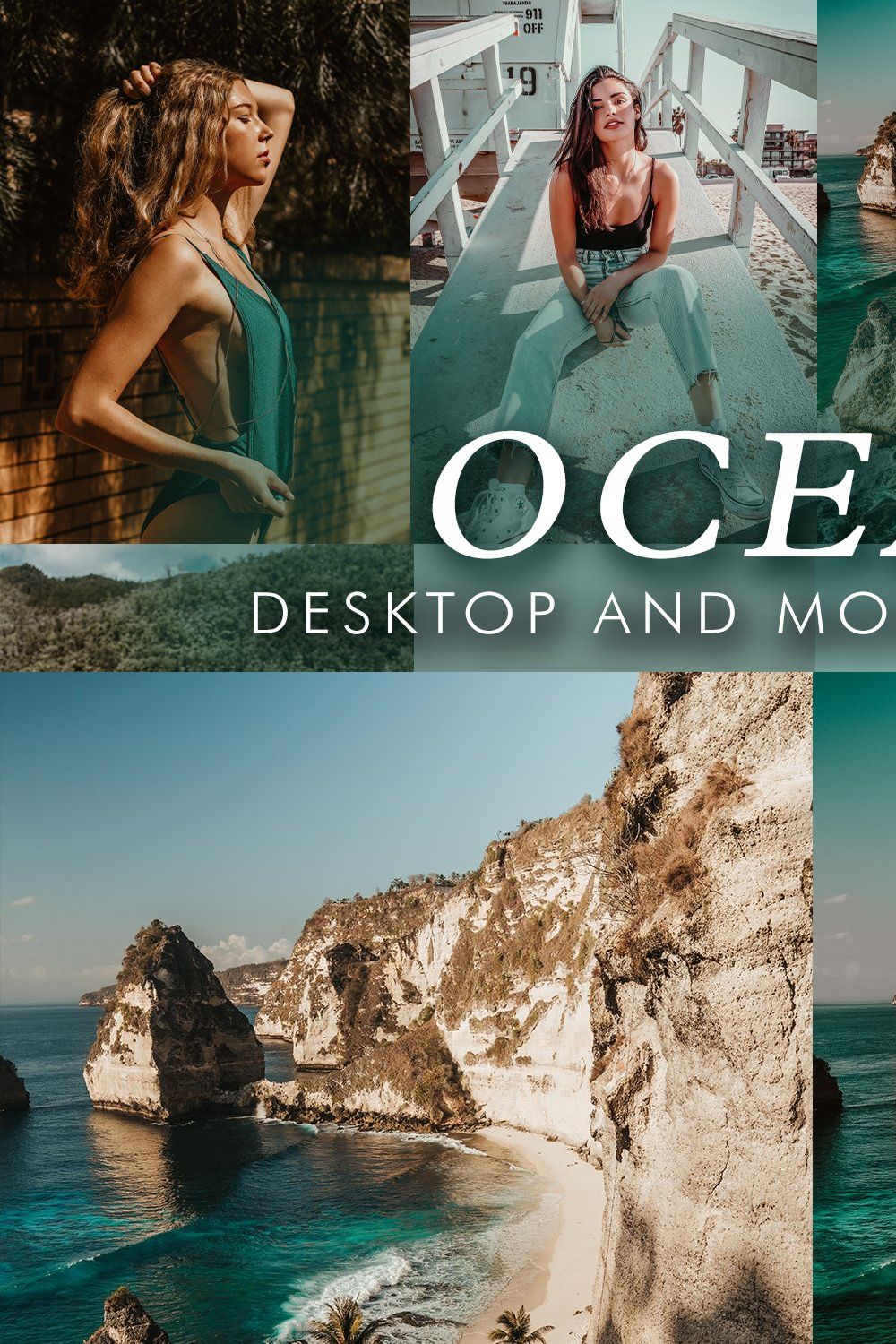 8 Ocean Lightroom Presets pinterest preview image.