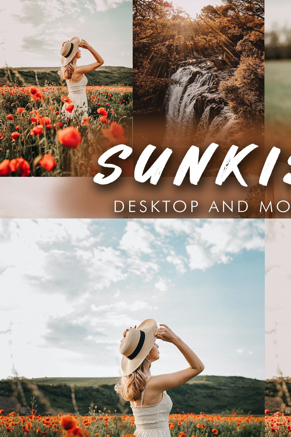 8 Sunkissed Lightroom Presets pinterest preview image.