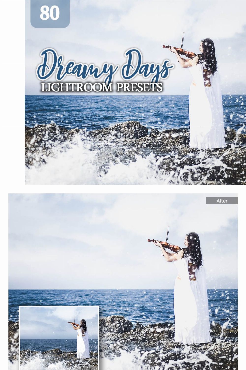 80 Dreamy Days Lightroom Presets pinterest preview image.