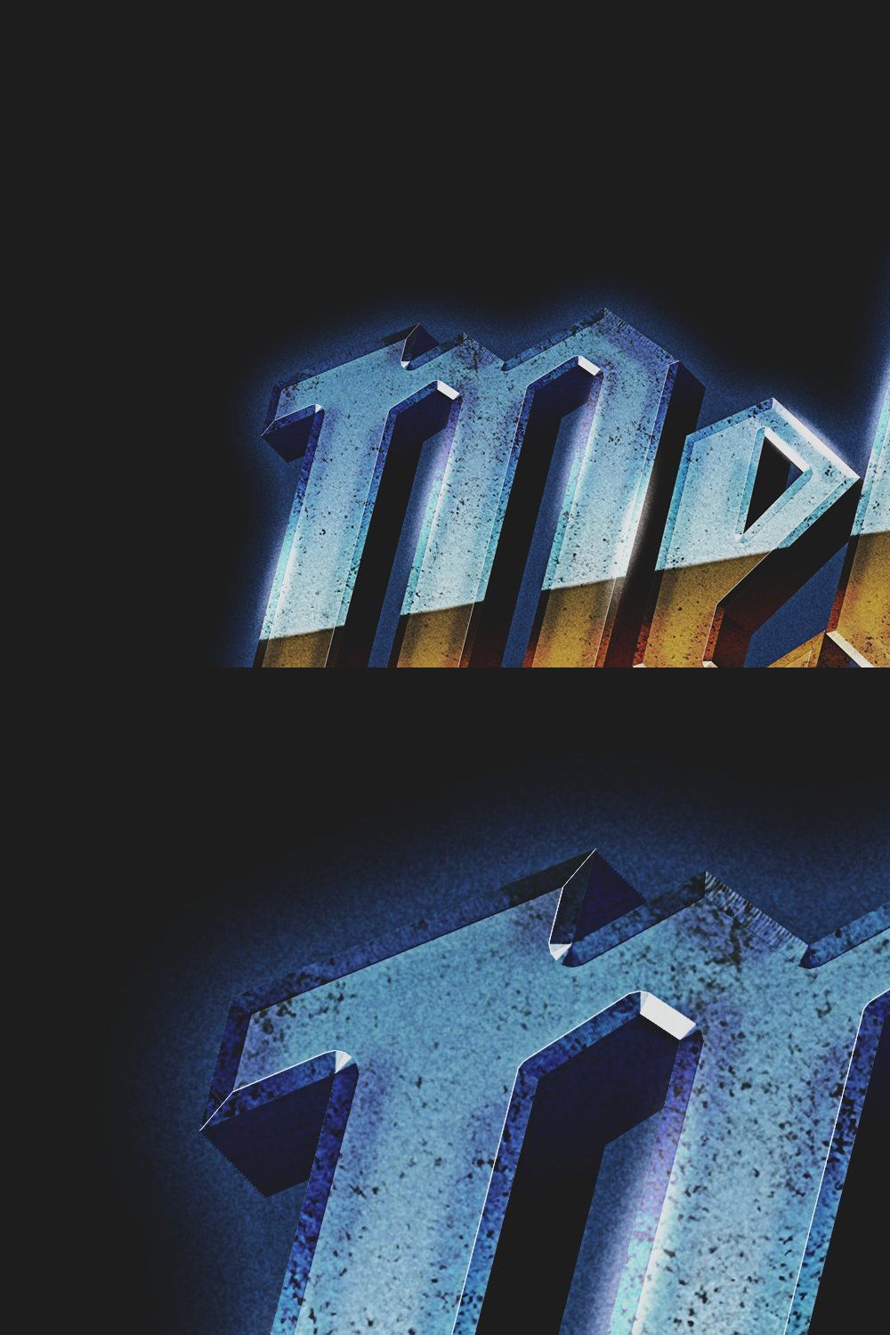 80's Metal Photoshop Text Effect pinterest preview image.