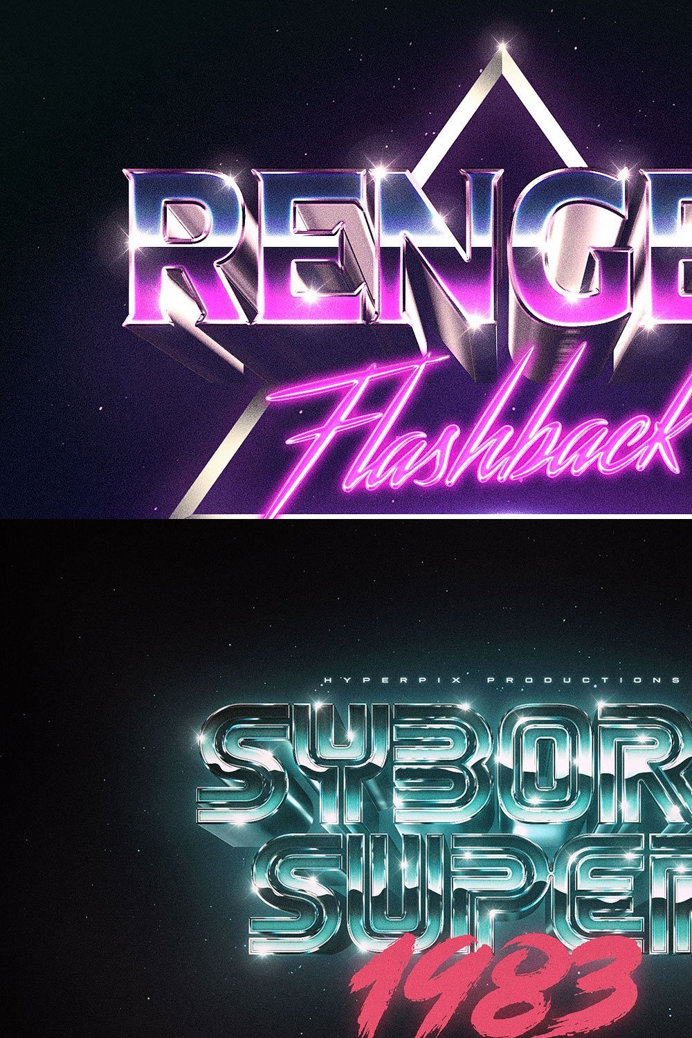 80s Text and Logo Effects Vol.3 pinterest preview image.