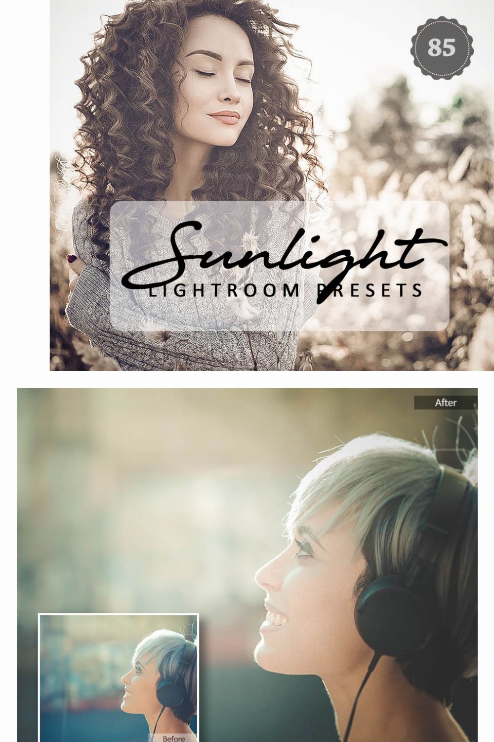 85 Sunlight Lightroom Presets pinterest preview image.