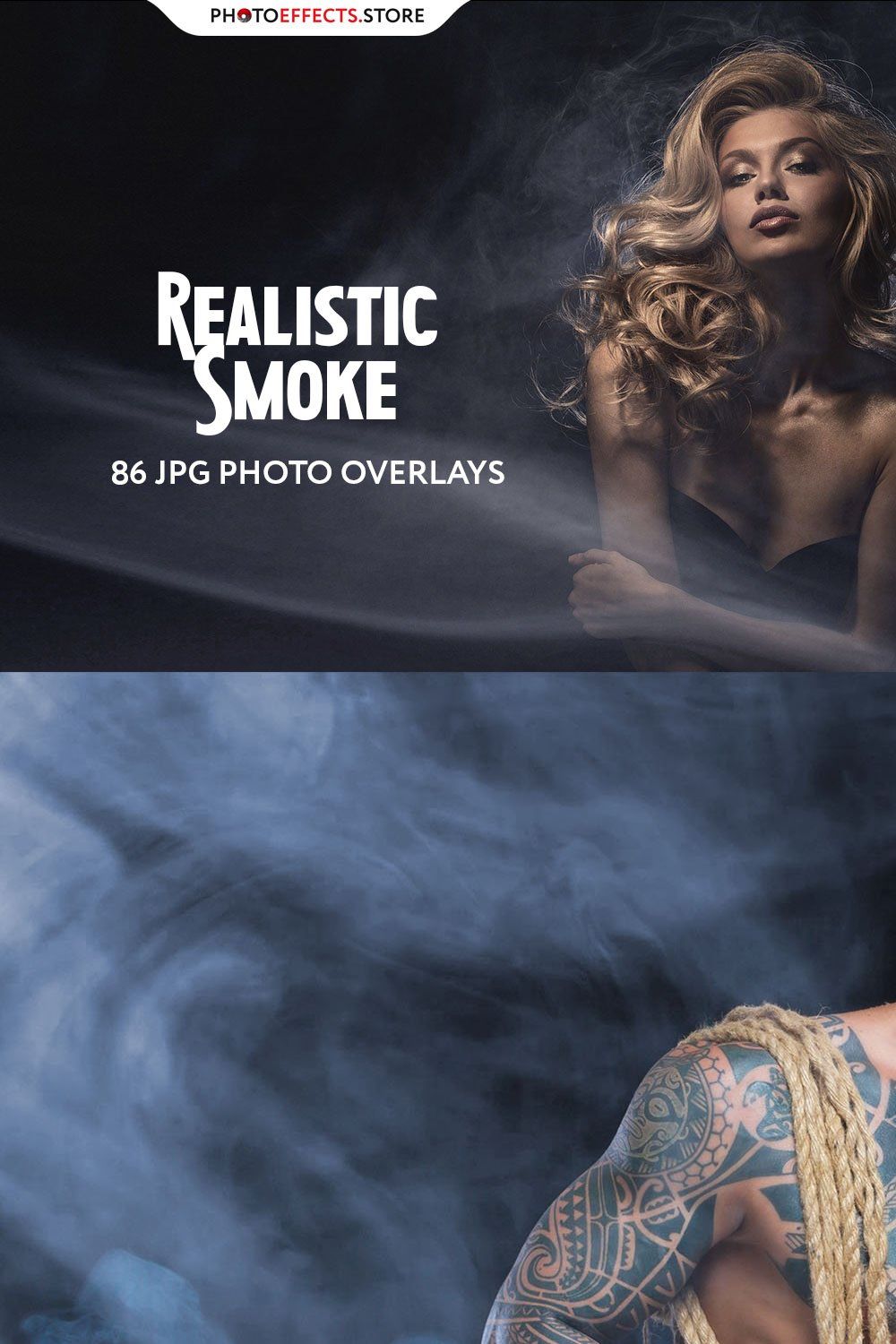 86 Realistic Smoke Photo Overlays pinterest preview image.