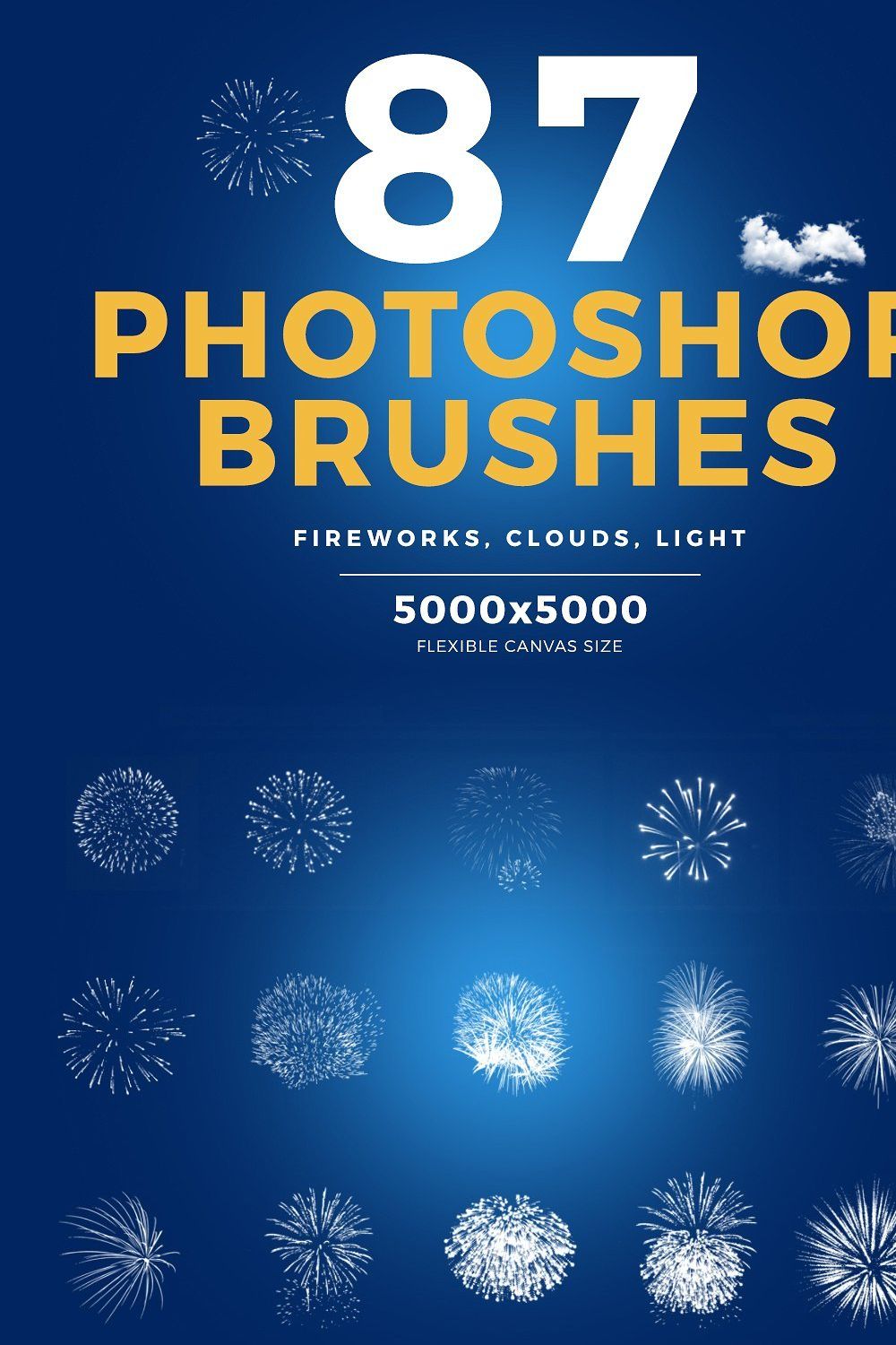 87 Photoshop Brushes pinterest preview image.