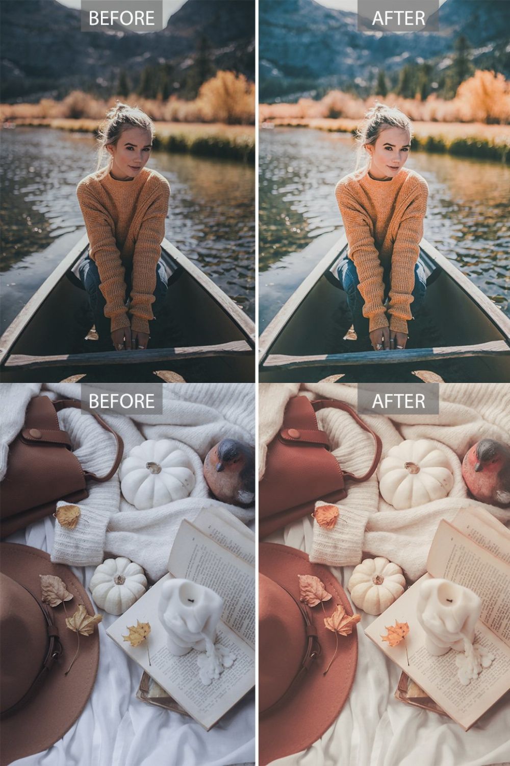 9 Autumn Lightroom presets pinterest preview image.