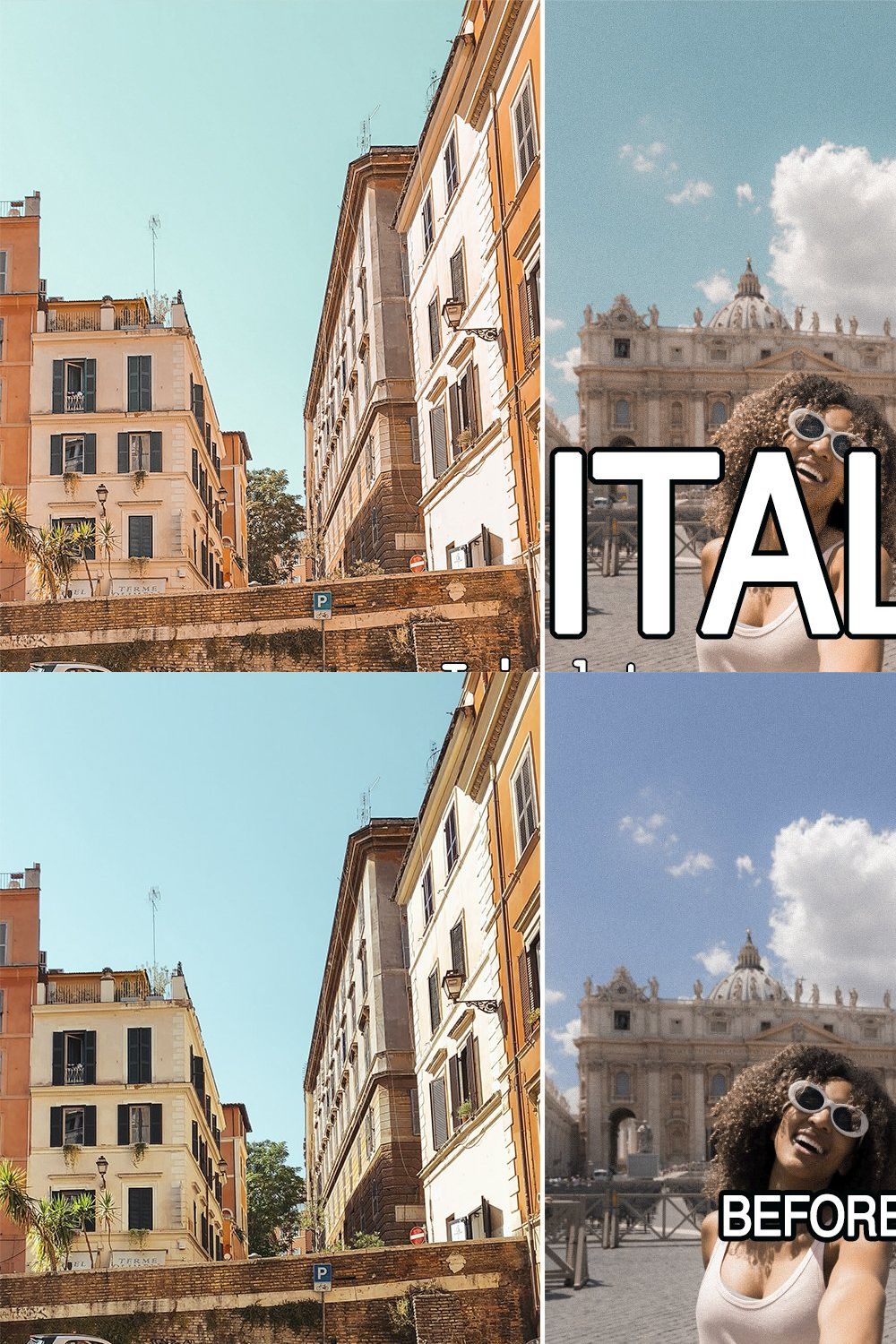 9 Italy Lightroom Presets pinterest preview image.