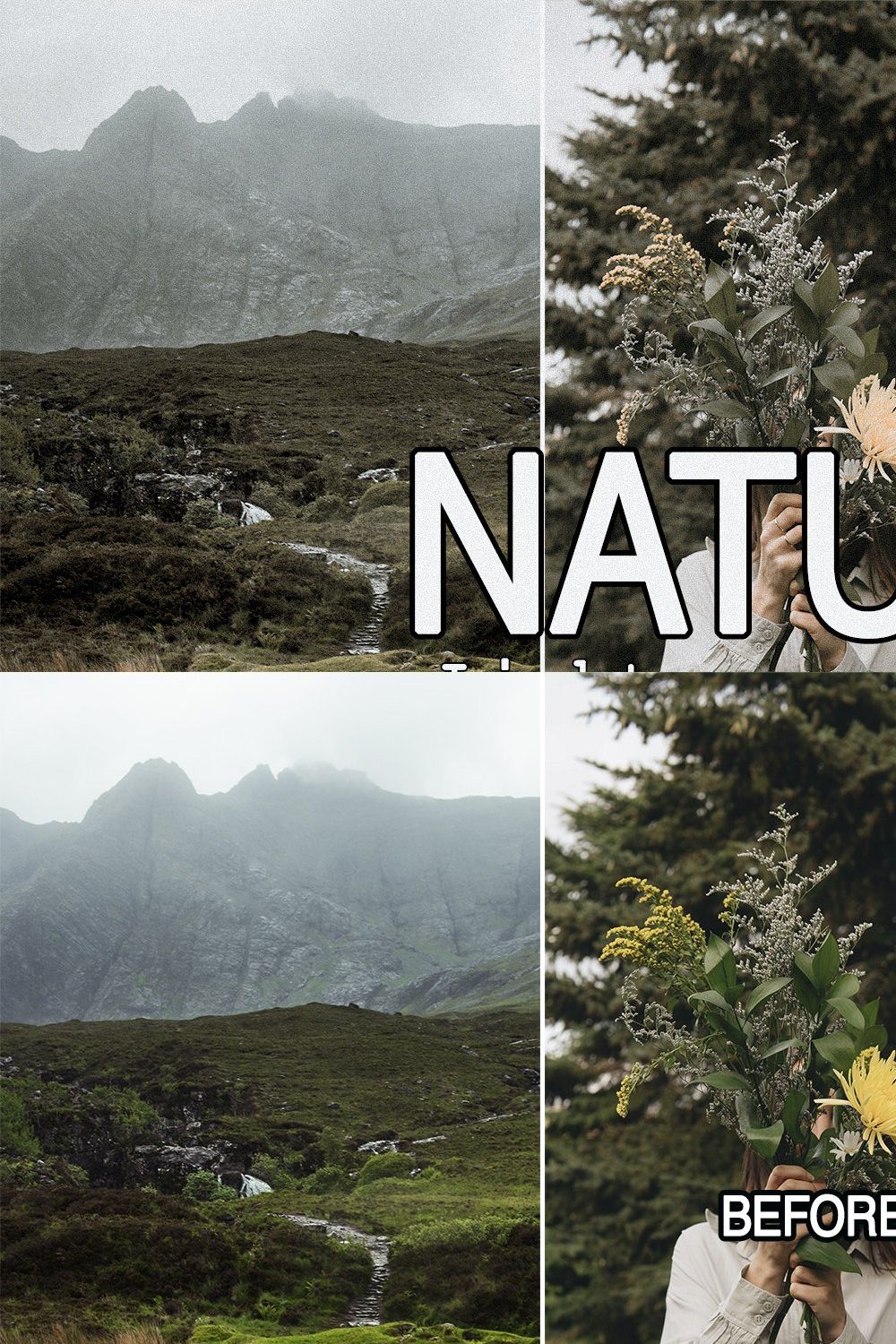 9 Nature Lightroom Presets pinterest preview image.