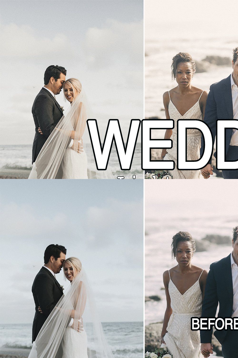 9 Wedding Lightroom Mobile Presets pinterest preview image.