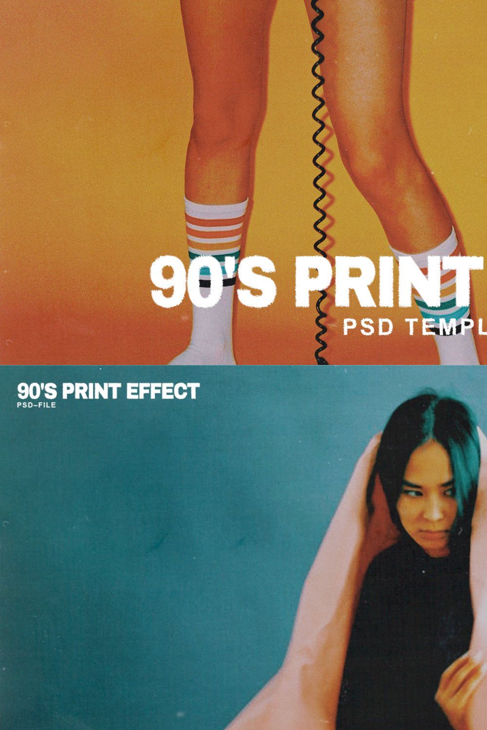 90s Print Effect pinterest preview image.