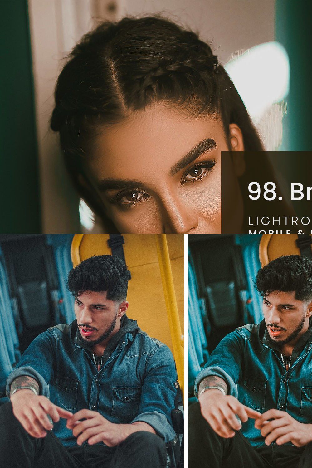 98. Brunette Presets pinterest preview image.