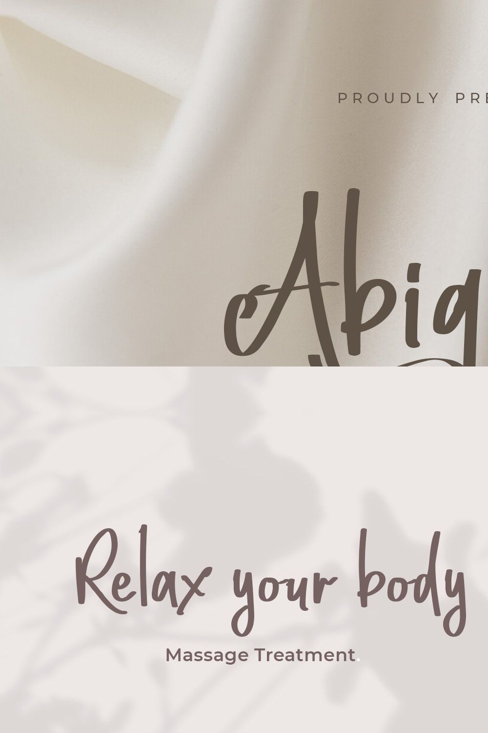 Abigail Handwritten font pinterest preview image.