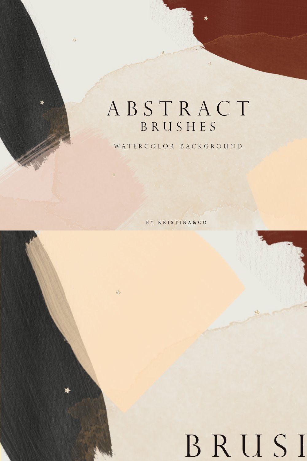 Abstract Brushes pinterest preview image.