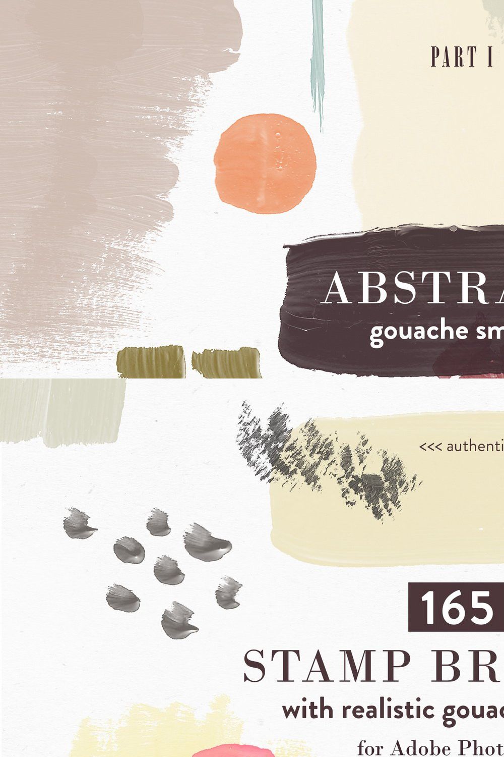 Abstract Gouache Smears - PS Brushes pinterest preview image.