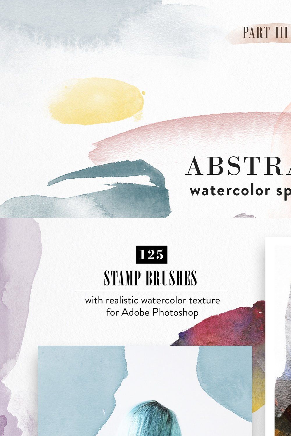 Abstract Watercolor - PS Brushes pinterest preview image.