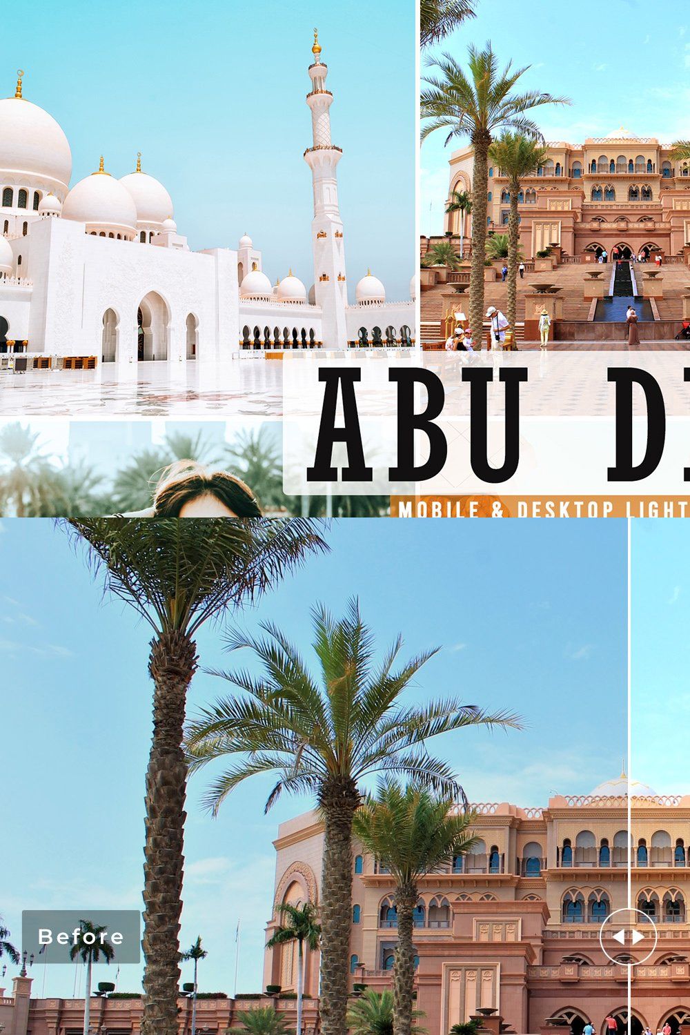 Abu Dhabi Pro Lightroom Presets pinterest preview image.