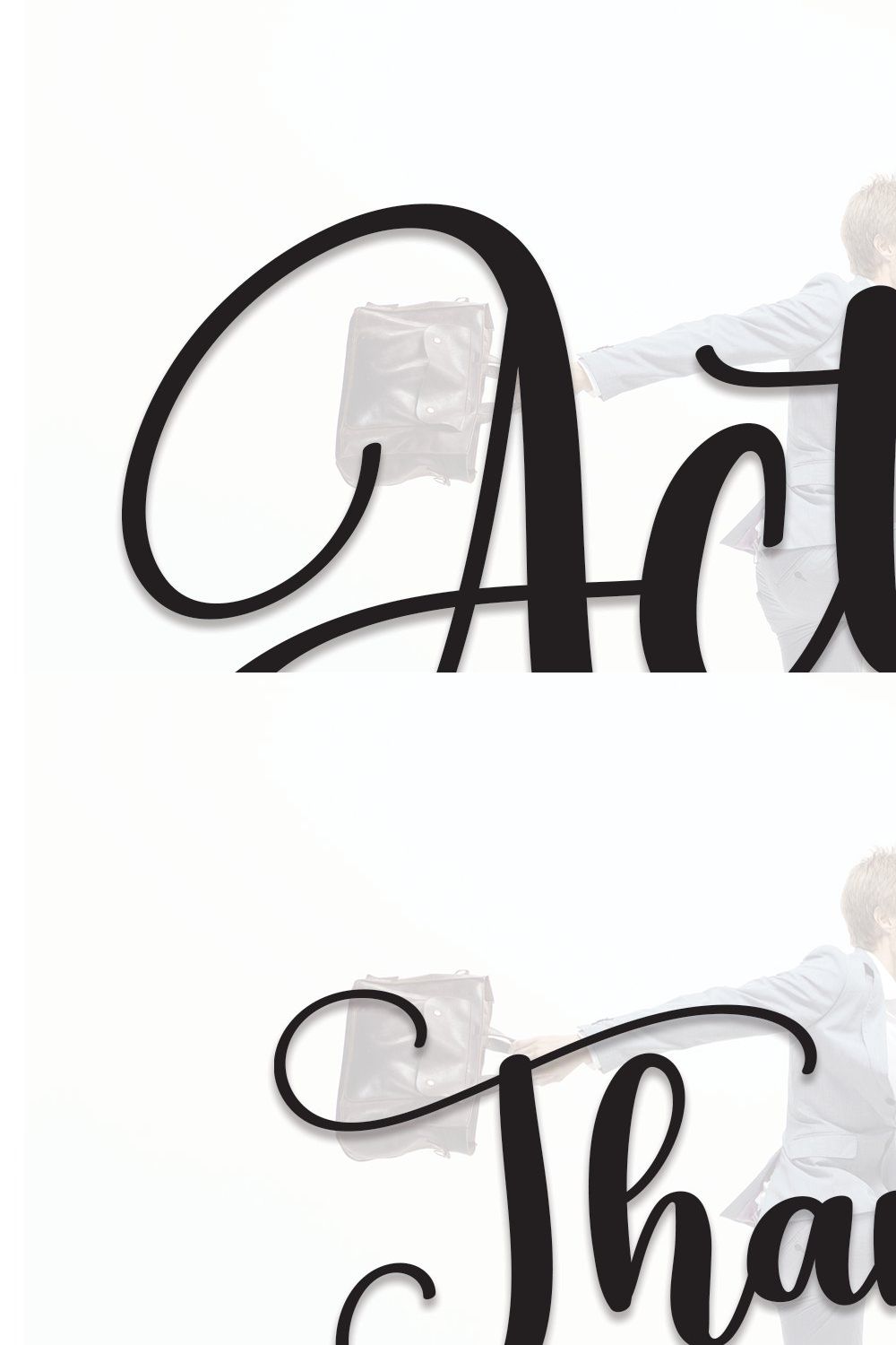 Action | Script Font pinterest preview image.