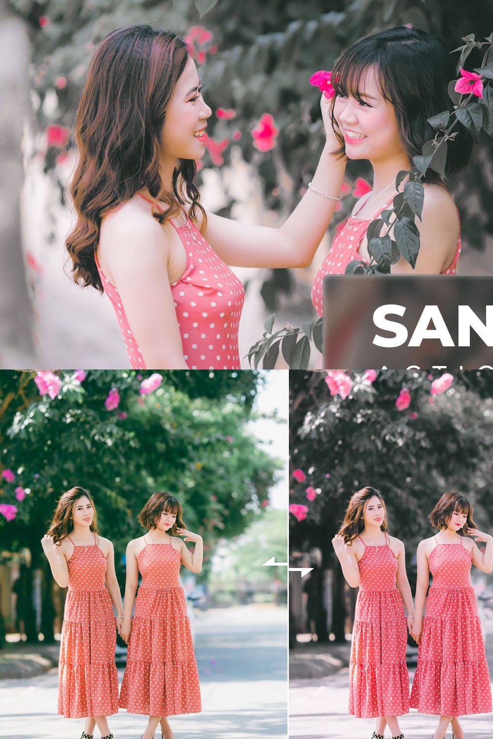 Actions & Presets - Sand Peach Style pinterest preview image.