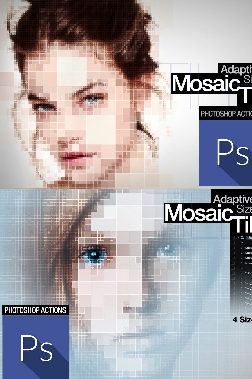 Adaptive Size Mosaic Tiles pinterest preview image.