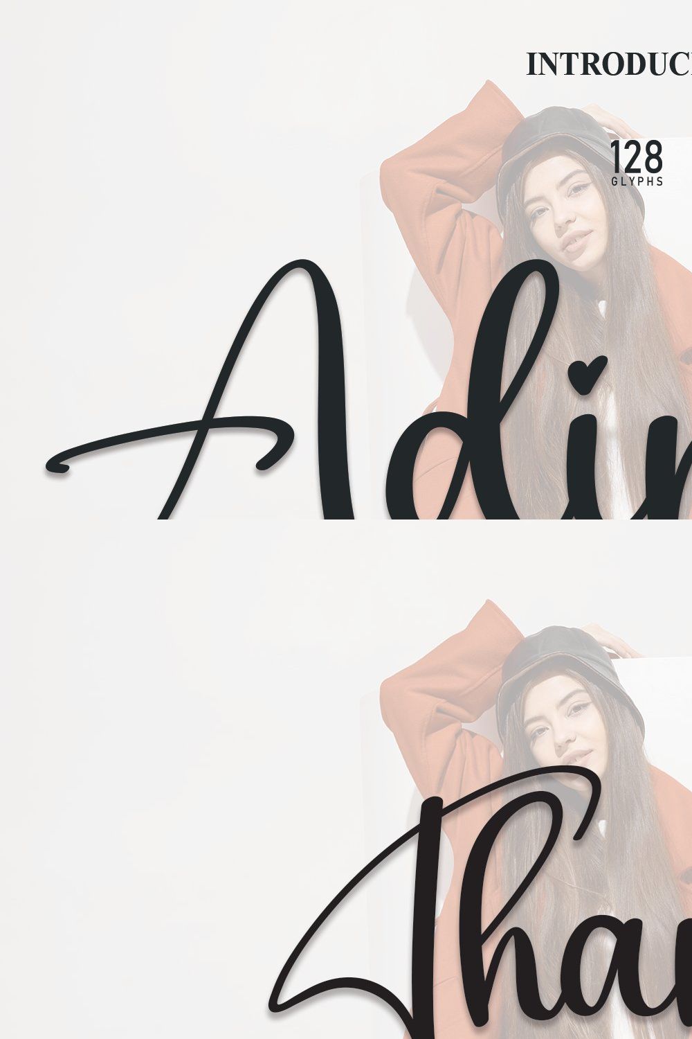 Adinda | Script Font pinterest preview image.