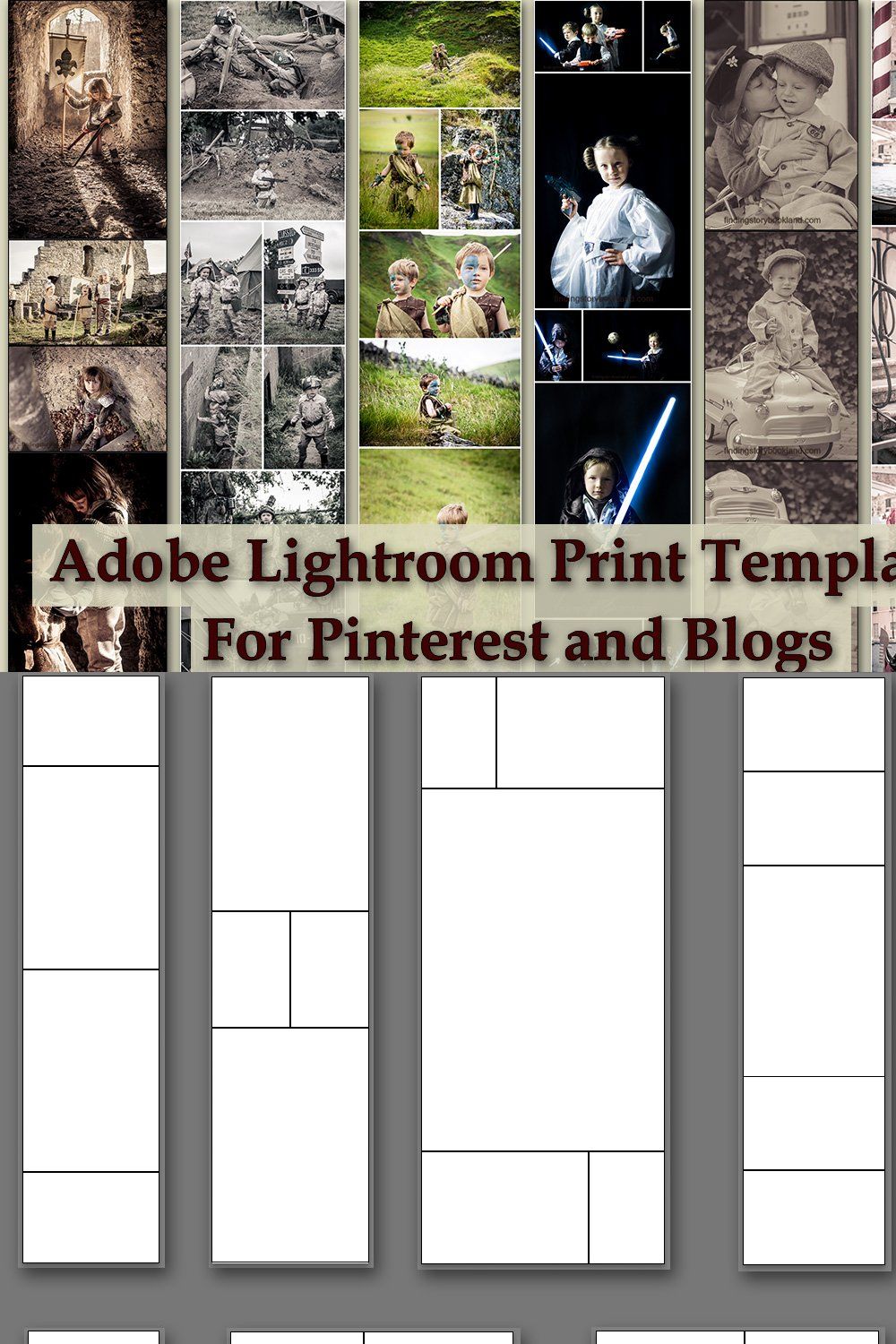 Adobe Lightroom Print Templates pinterest preview image.