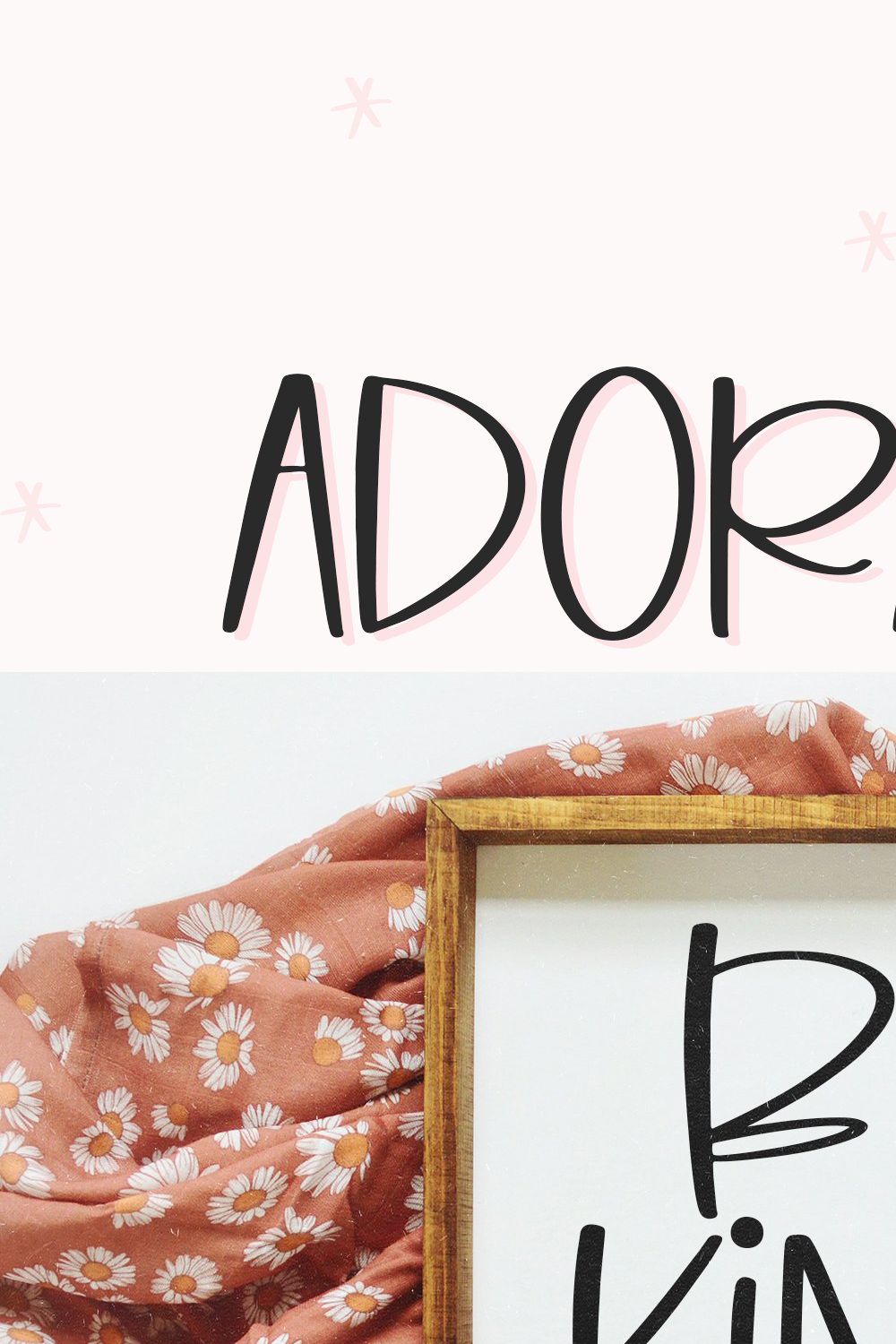 Adorable | Quirky Handwritten Font pinterest preview image.