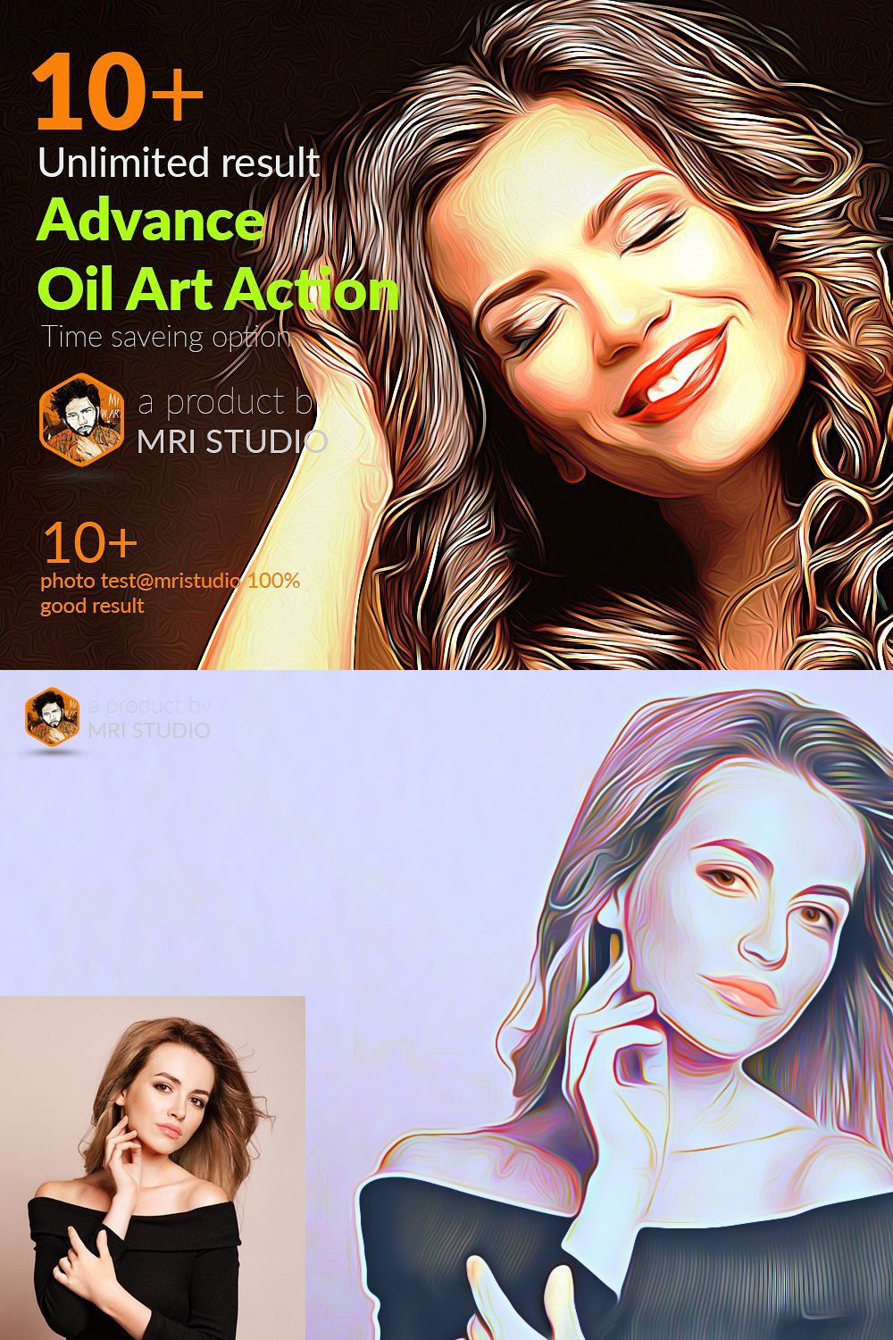 Advance Oil Art Action pinterest preview image.