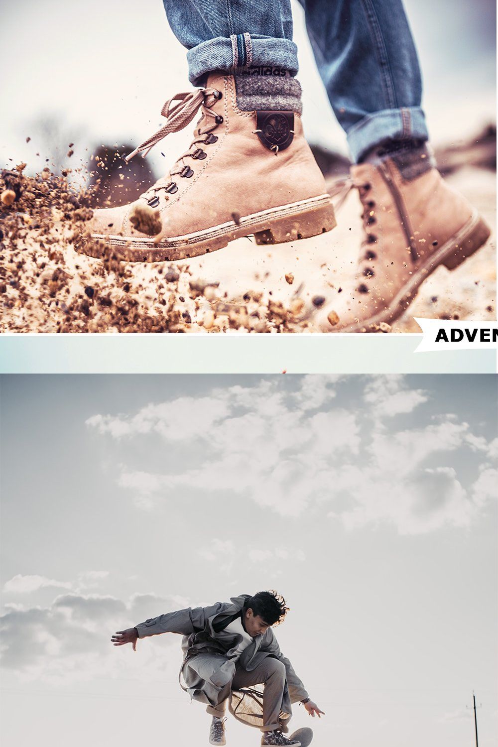 Adventure Photoshop Action pinterest preview image.