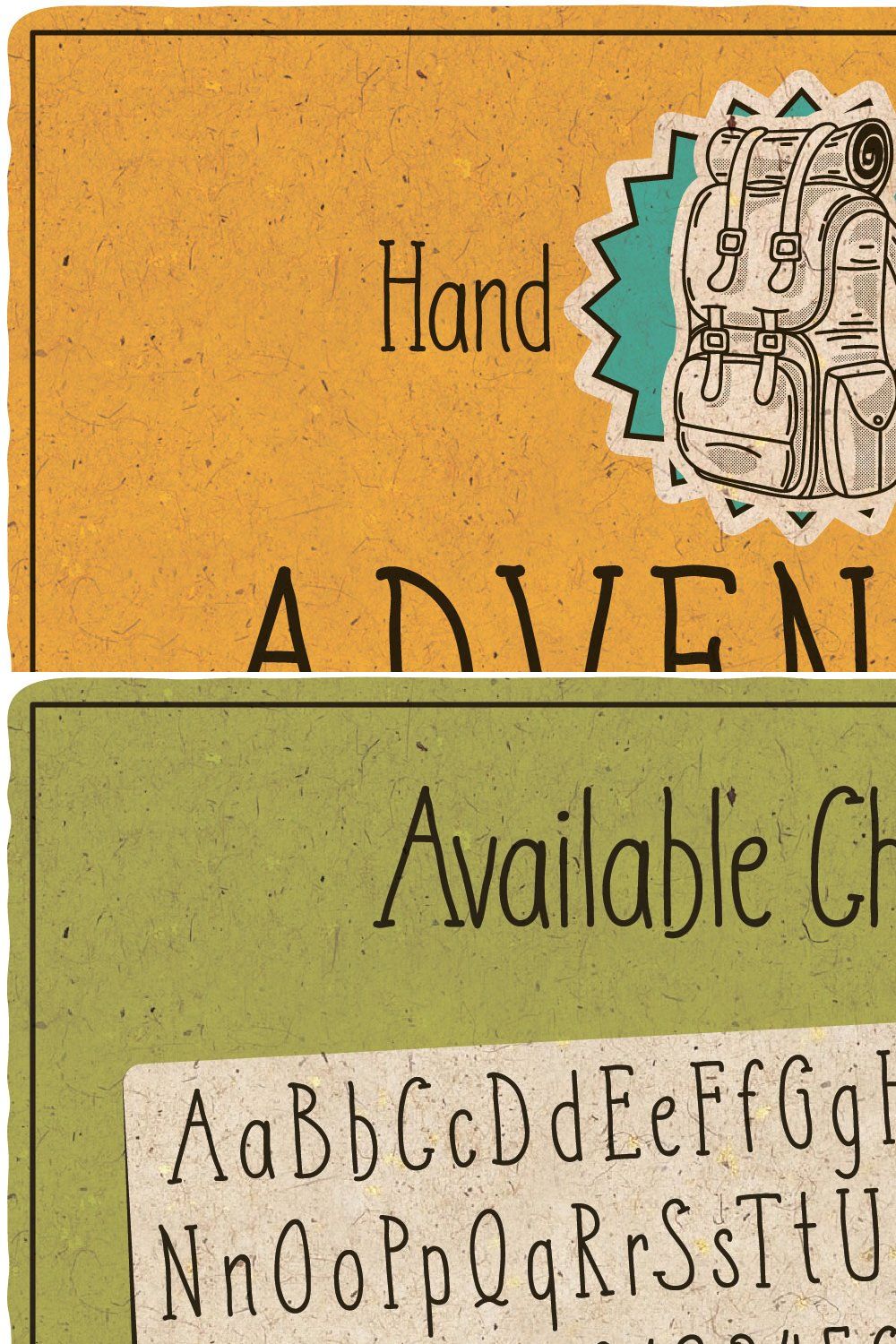 Adventure Typeface pinterest preview image.